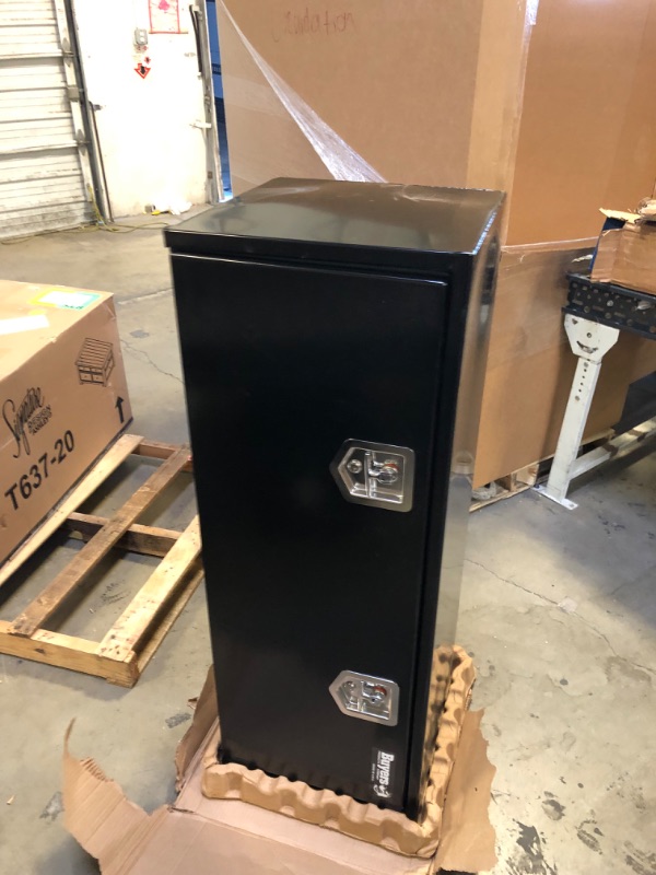 Photo 1 of Buyers Products 1702310 Black Steel Underbody Truck Box with T-Handle Latch, 18 x 18 x 48 Inch 18x18x48 inches Truck Box