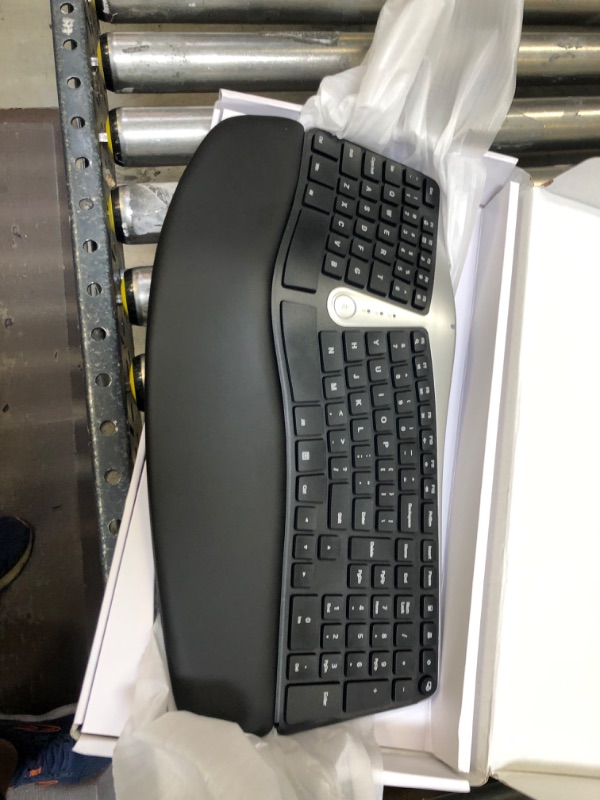 Photo 3 of Nulea Ergonomic Keyboard, Wired Split Keyboard with Pillowed Wrist and Palm Support, Featuring Dual USB Ports, Natural Typing Keyboard for Carpal Tunnel, Compatible with Windows/Mac
