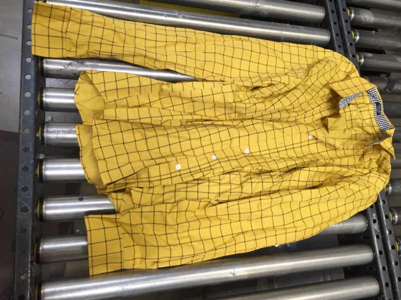 Photo 2 of Coofandy Men's Fashion Long Sleeve Plaid Button Down Shirts Casual Dress Shirt X-Large Type Gold