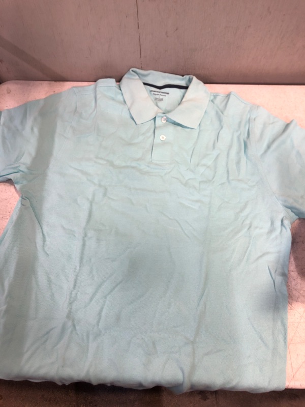 Photo 2 of Amazon essentials collard shirt * light blue size M