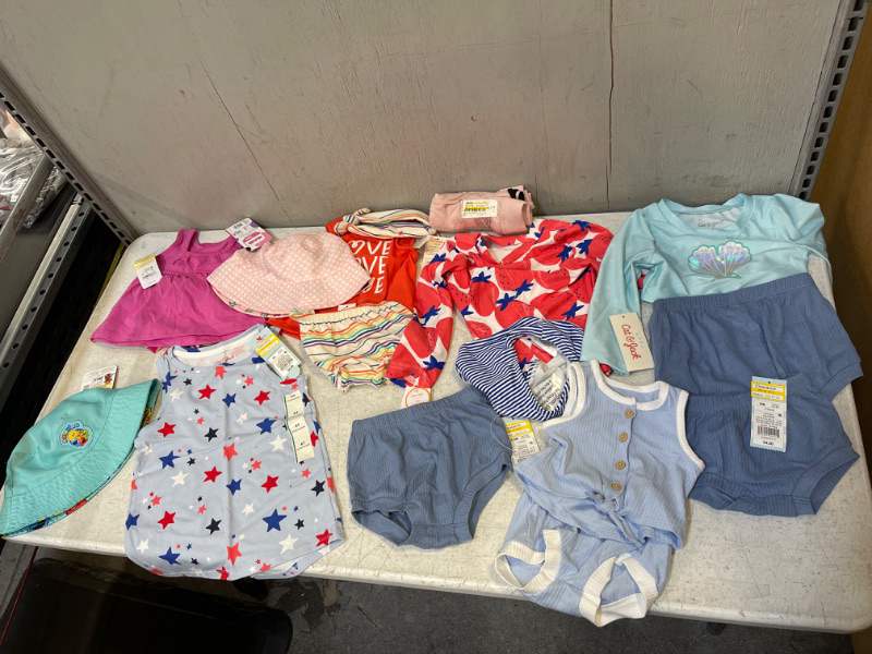 Photo 1 of BAG LOT, MISC BABY CLOTHES, SIZES 0-3 - 4T