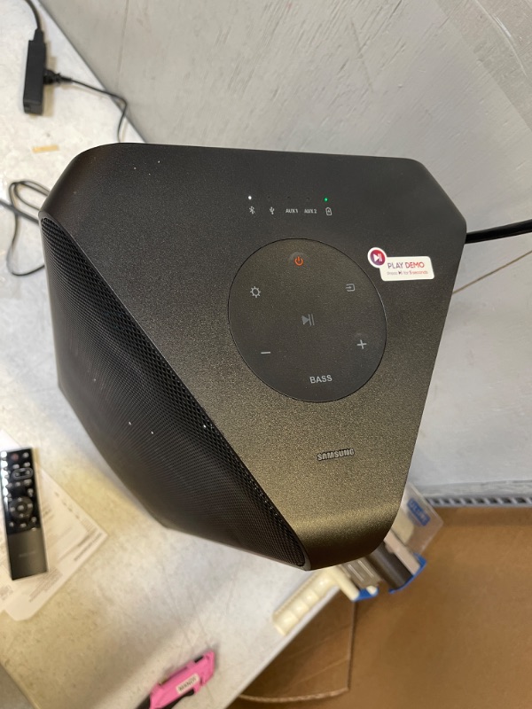 Photo 1 of SAMSUNG MX-ST40B Sound Tower High Power Audio, 160W Floor Standing Speaker, Bi-Directional Sound, Built-in Battery, IPX5 Water Resistant, Party Lights, Bluetooth Multi-Connection, 2022
