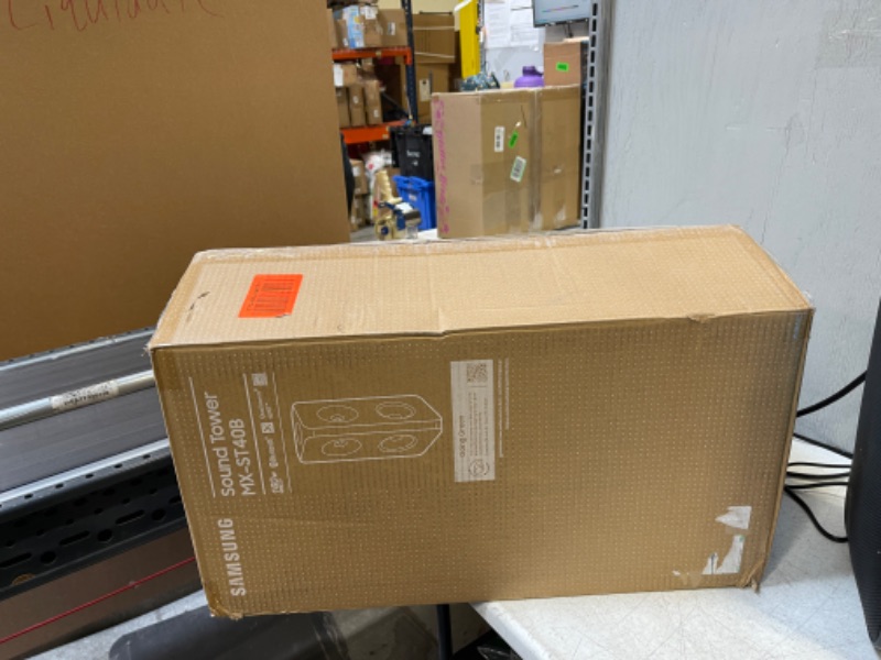Photo 1 of SAMSUNG MX-ST40B Sound Tower High Power Audio, 160W Floor Standing Speaker, Bi-Directional Sound, Built-in Battery, IPX5 Water Resistant, Party Lights, Bluetooth Multi-Connection, 2022
