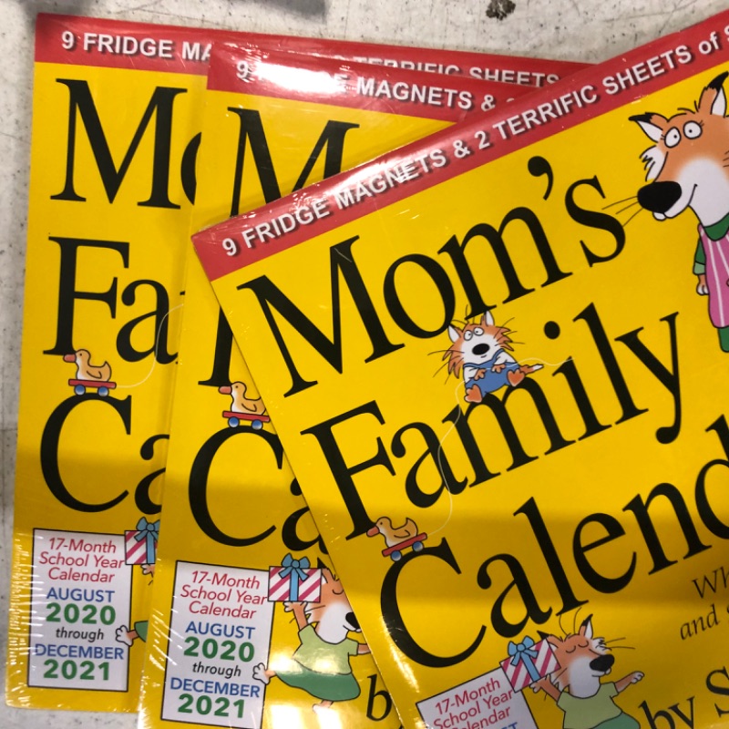 Photo 2 of  3-PACK "Mom's Family" Wall Calendar 2021 with 9 magnets and 2 sticker sheets