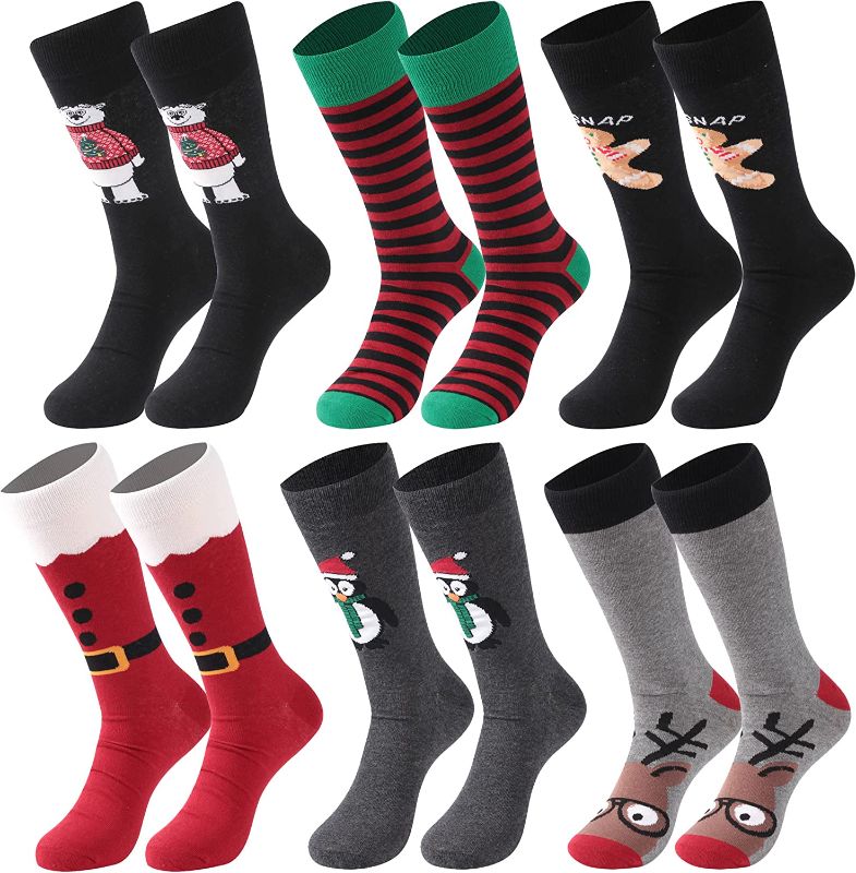 Photo 1 of Gmark Novelty Crazy Crew Socks, Unisex Fitness Cartoon Cotton Soft Warm Winter Cozy Socks, Adult ONE-SIZE 
