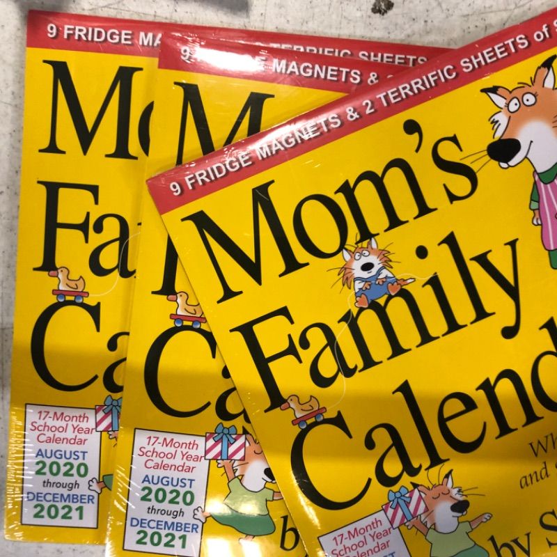 Photo 2 of 3-PACK " Mom's Family " Wall Calendar 2021 with 9 magnets and 2 sheets of stickers!