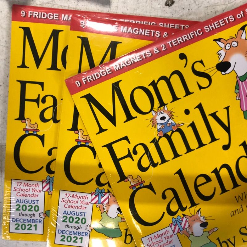 Photo 2 of 3-PACK " Mom's Family " Wall Calendar 2021 with 9 magnets and 2 sheets of stickers!
