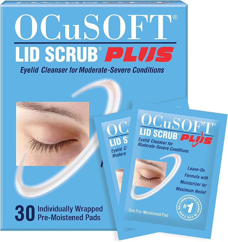 Photo 1 of  OCUSOFT Lid Scrub Plus Pre-Moistened Pads 30ct EXP 08/2025 