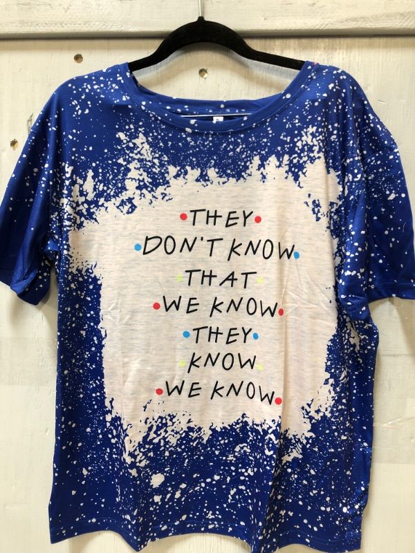 Photo 1 of LUKYCILD The Friends "they don't know that we know they know we know" classic 90s tv lovers tv show meme t-shirt size L
