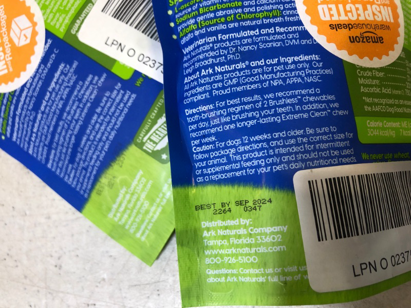 Photo 2 of 2pack:: Ark Naturals Brushless Toothpaste, Dog Dental Chews for Mini Breeds, Freshens Breath, Helps Reduce Plaque & Tartar, 4oz, 1 Pack

** exp sep-2024 **