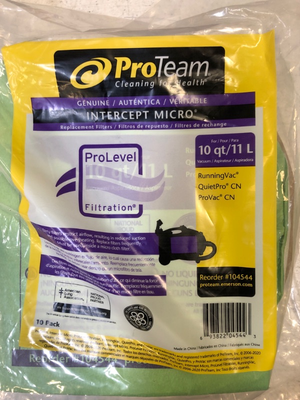 Photo 1 of 10 Commercial ProTeam 104544 Canister Vacuum Cleaner Bags Model ProClean, RunningVac, QuietPro CN HEPA, Sequoia