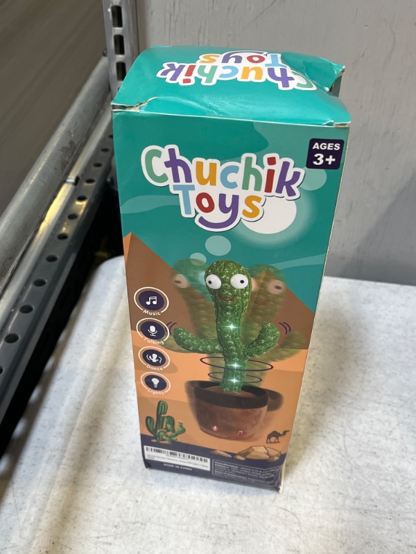 Photo 1 of Chuchik Dancing Talking Cactus Toy for Babies – 60 Songs the Singing Cactus Toy with 3 Changeable Outfits – Plush Wiggle Dancing Talking Repeating Mimicking Cactus Toy with Glowing LED Lights (1 Pack) - ++FACTORY SEALED++