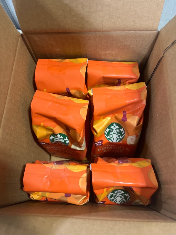 Photo 1 of 6CT OF STARBUCKS PUMPKIN SPICE 11OZ PACKAGES - ++OPENED FOR LIVE PHOTO++ - ++FACTORY SEALED++ - EXP: MARCH 18, 2023