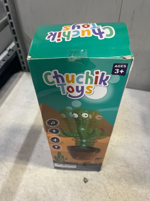 Photo 3 of Chuchik Dancing Talking Cactus Toy for Babies – 60 Songs the Singing Cactus Toy with 3 Changeable Outfits – Plush Wiggle Dancing Talking Repeating Mimicking Cactus Toy with Glowing LED Lights (1 Pack) - ++FACTORY SEALED++ - ++OPENED FOR LIVE PHOTO++
