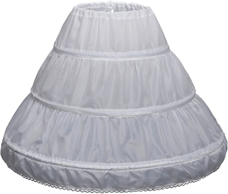 Photo 1 of Abaowedding Girls' 3 Hoops Petticoat Full Slip Flower Girl Crinoline Skirt - 8-9YRS OLD
