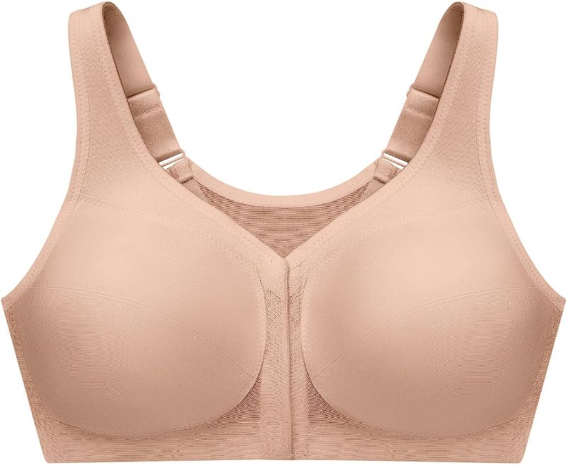 Photo 1 of Glamorise Women's MagicLift Front Close Posture Back Support Bra #1265 48D