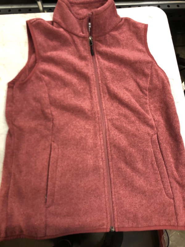 Photo 2 of Amazon Essentials Women's Classic-Fit Sleeveless Polar Soft Fleece Vest (MEDIUM SIZE) Polyester Burgundy Heather Large