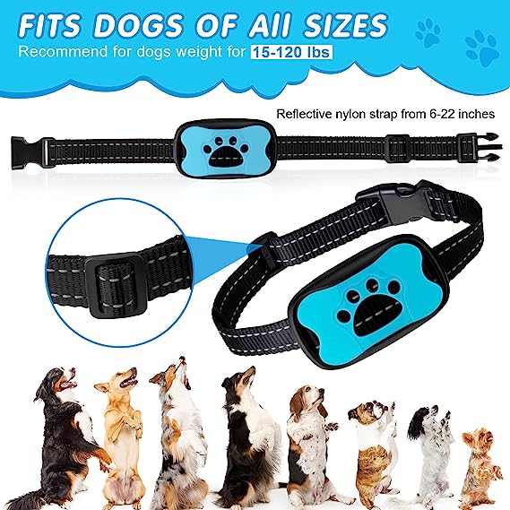 Photo 1 of 3 Pack Anti Bark Collar Training No Shock Stop Barking Vibrating Dog Collar Humane Vibration Sound Barking Collar Control No Barking Device for Dogs Small Medium Large 5-110 Lbs Pets
