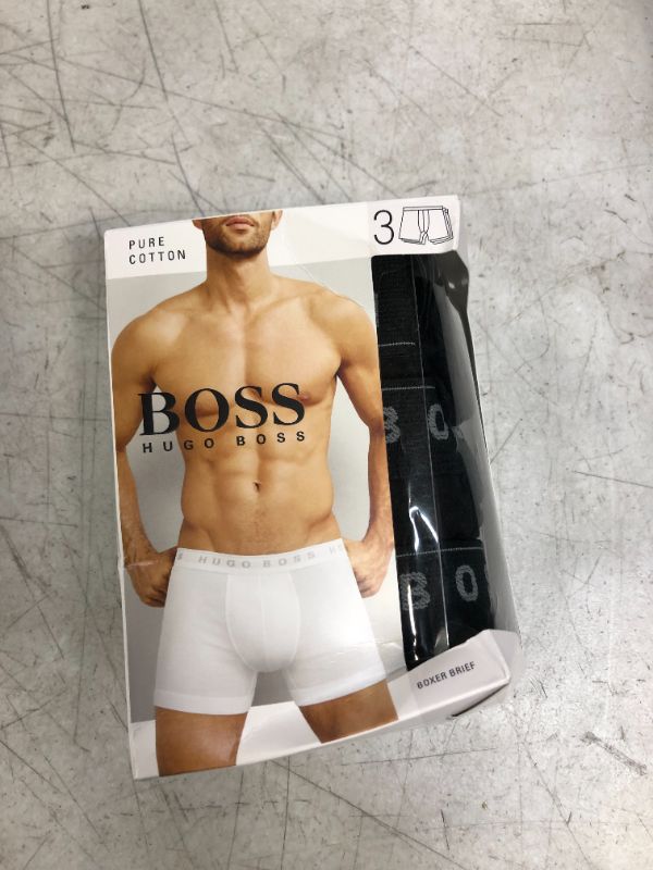 Photo 2 of BOSS Men's 3-Pack Cotton Boxer Brief Large Midnight Black