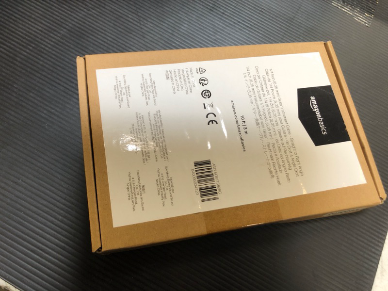 Photo 1 of Amazon Basics 1/4 Inch Right-Angle Instrument Cable - 10 Foot (Black) 10 Foot Right-Angle Cable------Factory sealed 