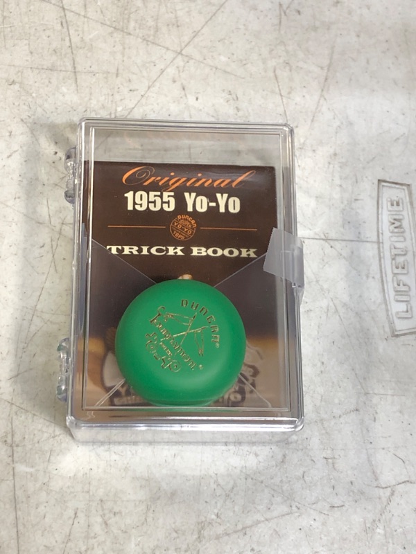 Photo 1 of Duncan Wooden Crossed Flags Tournament Vintage-Replica YoYo - green 