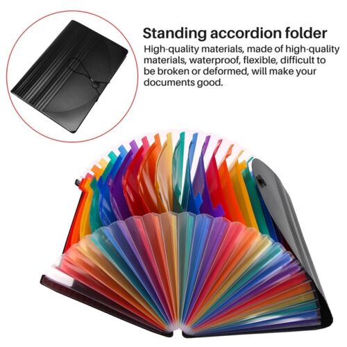 Photo 1 of Accordian File Organizer,24 Pockets Expanding File Folder with Expandable Cover, 