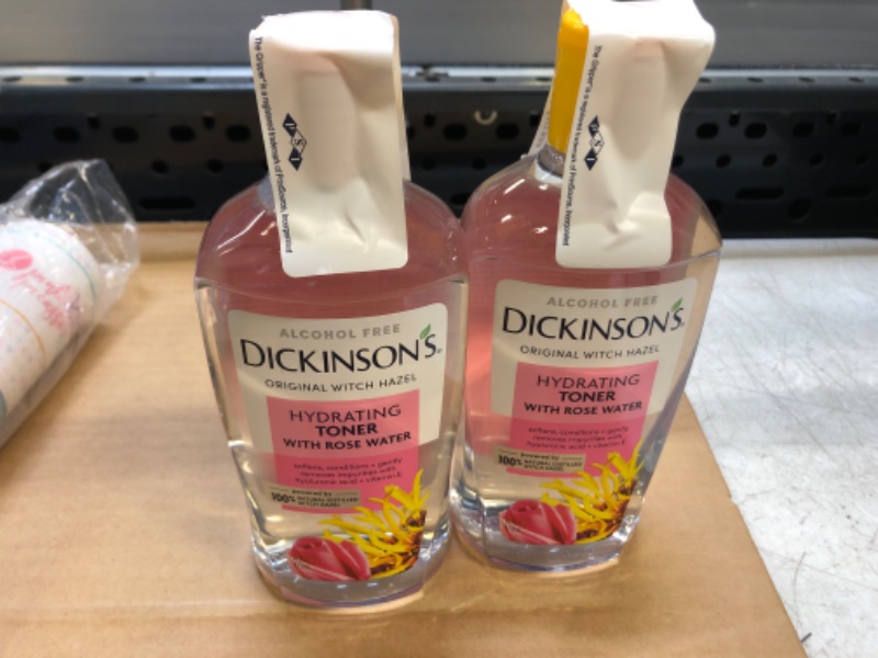 Photo 2 of 2pack   Dickinson's Enhanced Witch Hazel Hydrating Toner with Rosewater, Alcohol Free, 98% Natural Formula, 16 Fl Oz 16 Fl Oz (Pack of 1)