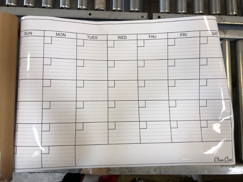 Photo 2 of Large Dry Erase Wall Calendar - 24"x 36" Undated Monthly Planner for Home, Office, Classroom - Reusable Laminated Task Organizer