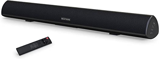 Photo 1 of BESTISAN 80 Watt Soundbar, Sound Bars for TV of Home Theater System (Bluetooth 5.0, HDMI, 34 inch, DSP Audio, Strong Bass, Wireless Wired Connections, Bass Adjustable, Wall Mountable)
