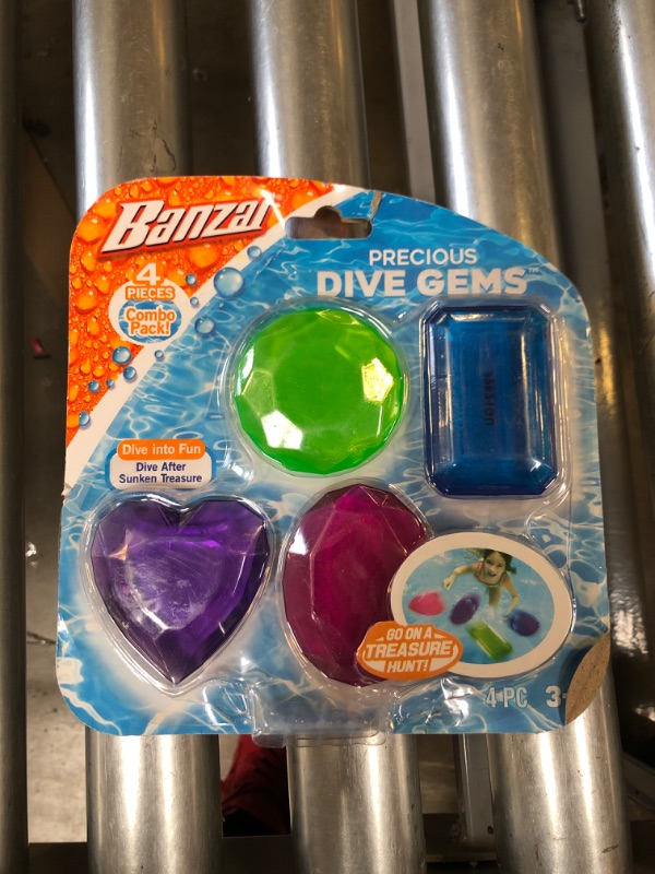 Photo 1 of BANZAI Precious Dive Gems 4 Pack, Diving Toy for Water, Pool Diving Toy
