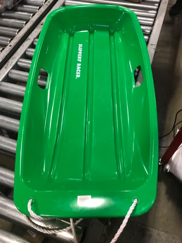 Photo 1 of Slippery Racer Downhill Sprinter Toboggan Snow Sled Green