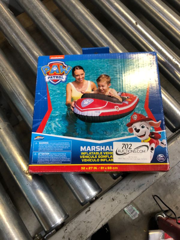 Photo 2 of Swimways Nickelodeon Paw Patrol Marshall Inflatable Water Boat Vehicle for Kids Ages 3+ Inflatable Vehicles