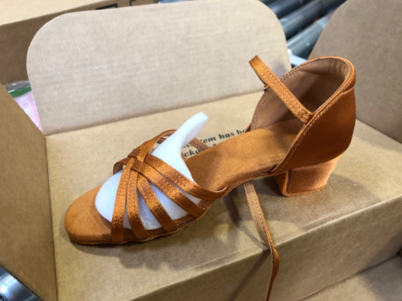 Photo 1 of burnt orange kids heels size 33