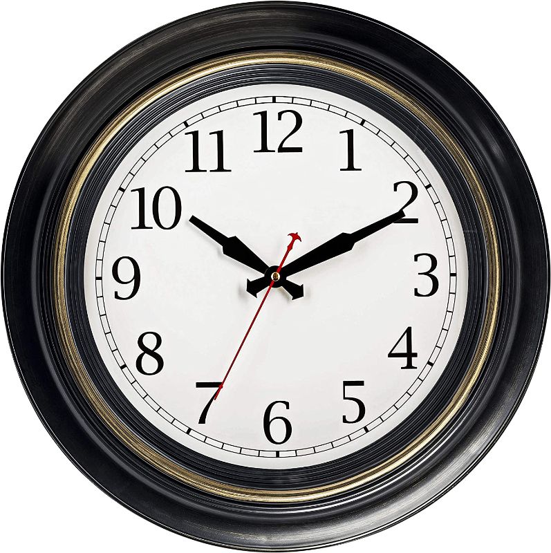 Photo 1 of 
Roll over image to zoom in







Bernhard Products Large Wall Clock 18" Quality Quartz Silent Non Ticking, Battery Operated for Home/Living Room/Over Fireplace, Beautiful Decorative Timeless Stylish Dark Brown XL Clocks, Easy to Read