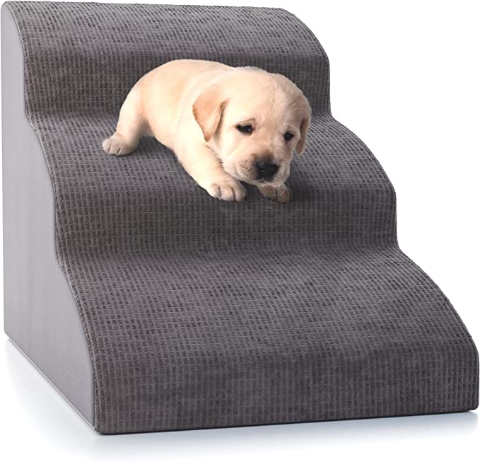 Photo 1 of Sturdy Dog Stairs and Ramp for Beds Or Couches by ZICOTO - Durable Easy to Walk on Steps for Small Dogs and Cats - Allows Your Pets Easy Instant Access to Your Sofa or Bedside Up to 22" High
