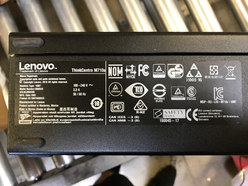 Photo 5 of Lenovo Desktop 10M7000SUS ThinkCentre M710S Ci5-7400 8GB 1TB SATA W10P Retail (Renewed) *** ITEM HAS WEAR FROM PRIOR USE ***