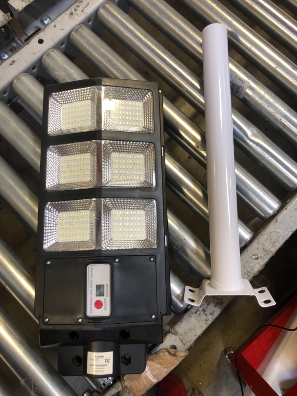 Photo 2 of A-ZONE 300W Solar Street Lights Outdoor Waterproof, 6500K 30000LM Outdoor LED Street Light Dusk to Dawn, LED Wide Angle Lamp with Motion Sensor and Remote Control, for Parking Lot, Yard, etc.