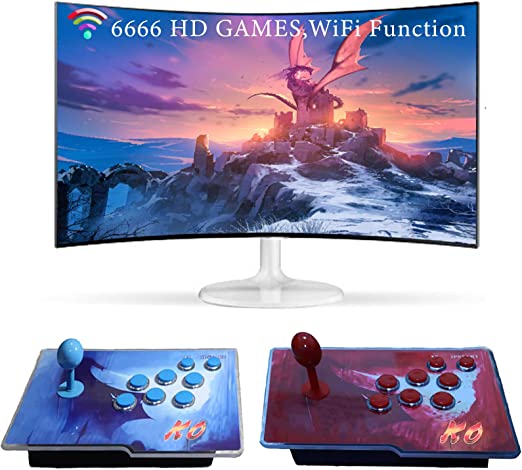 Photo 1 of RegiisJoy Arcade Game Console 6666 Classic Games,WiFi Function Pandora Box 12S, Download/Save/Pause/Hide/Search Games, 1280x720 Full HD,4 Players,3D Games
