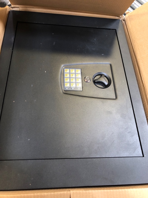 Photo 2 of SnapSafe in Wall Gun Safe and Money Safe - Hidden Safe Provides Security for Your Firearms & Valuables, Keypad Entry - In Wall Safe Between Studs with Flush Mount, Ideal for Home, Office Black