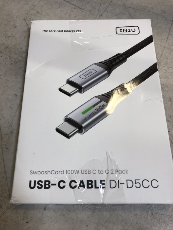 Photo 3 of INIU USB C to USB C Cable, 100W [2-Pack 6.6ft] & Portable Charge(POWERBANK NOT INCLUDED)