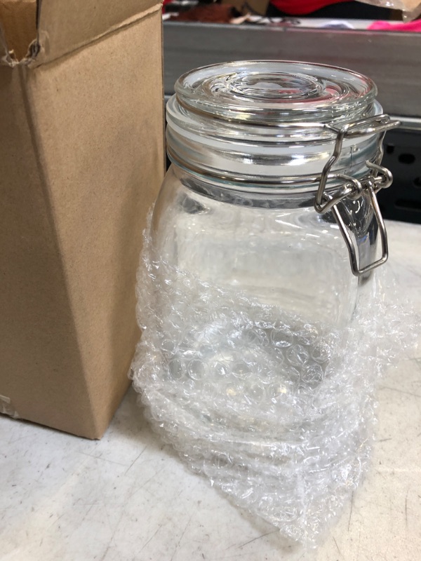 Photo 1 of 1PC GLASS JAR 8" TALL