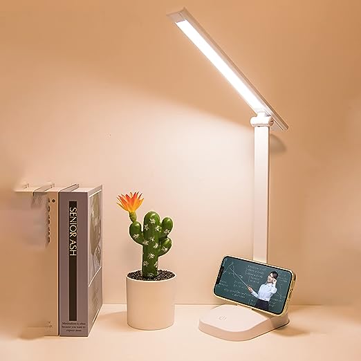 Photo 1 of GcSige Cordless LED Desk Lamp for Home Office, 6000mAh Rechargeable Battery Operated Table Lamps,Eye-Caring Reading Lamp for Students, 3 Lighting Modes & Brightness Dimmer Light for Kids Study