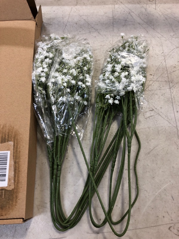 Photo 2 of YSBER 10Pcs Baby Breath/Gypsophila Artificial Fake Silk Plants Wedding Party Decoration Real Touch Flowers DIY Home Garden(White)