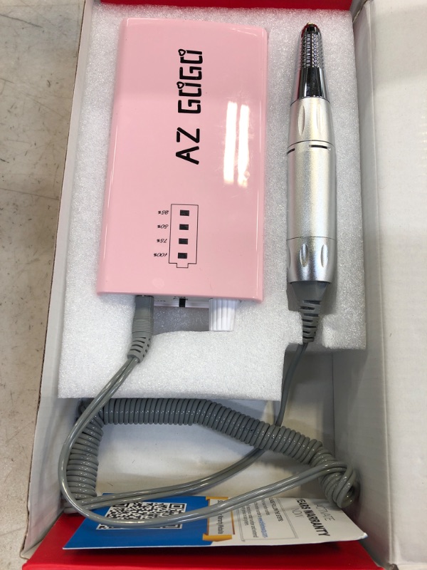 Photo 2 of 30000RPM Portable Nail Drill Machine, AZ GOGO Professional Rechargeable Electric Efile Nail Drill for Acrylic Nails, Manicure/Pedicure, Polishing, Cuticle - Salon or Home Use?Pink?