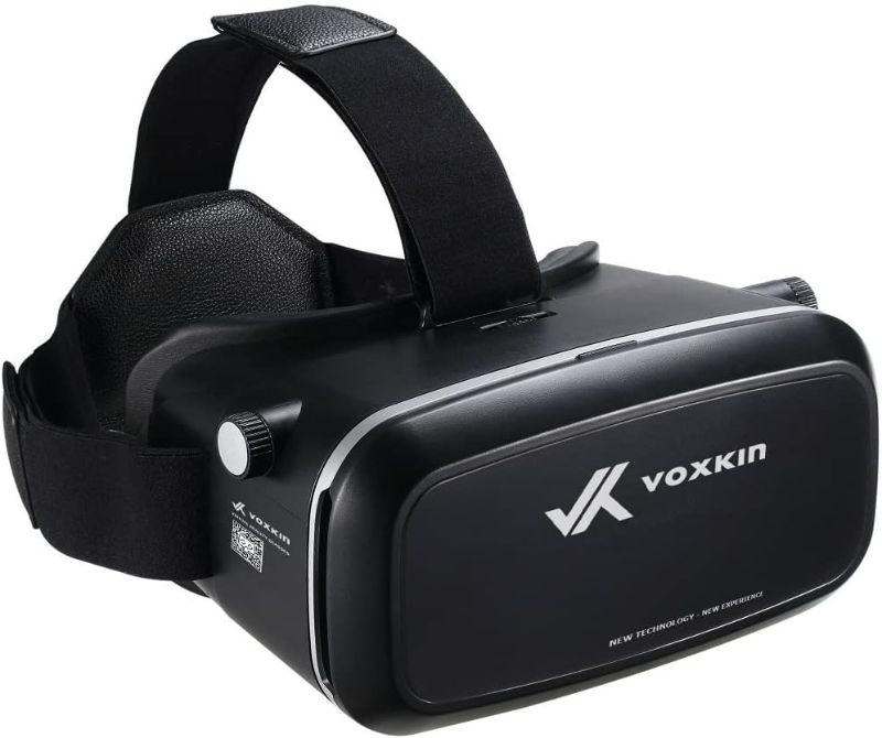 Photo 1 of ] VR Headset Game System - High Definition Virtual Reality 3D Glasses for Kids and Adults - Optical Lens, Adjustable Strap - Compatible with iPhone and Android (3.5" to 6.5")
