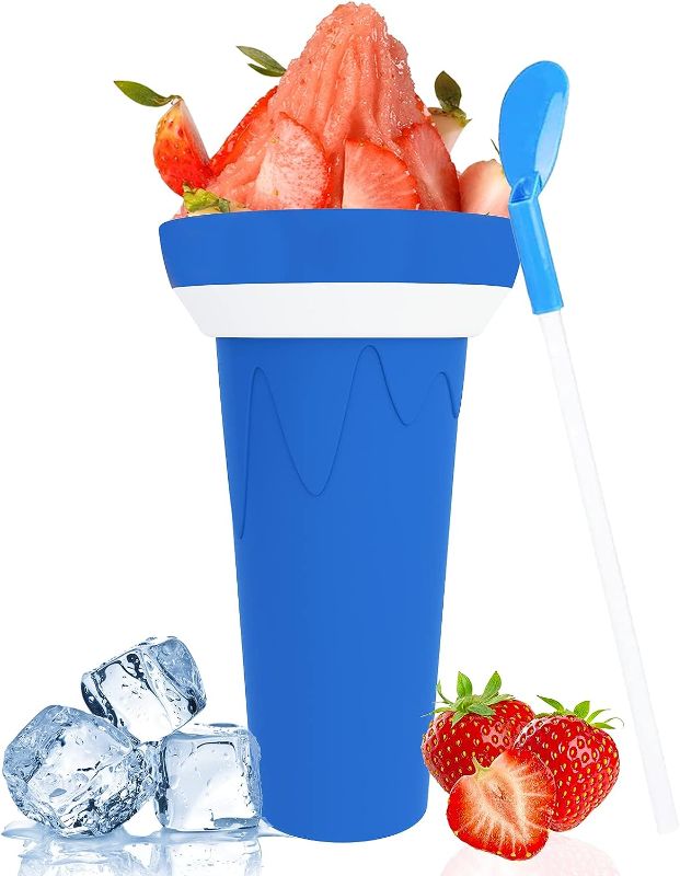 Photo 1 of  DIY Slushie Maker Cup, 2023 New Magic Slushy Maker Squeeze Cup, Summer Quick Frozen Cooling Smoothie Pinch Cup, Double Layer Squeeze Cup Slushy Maker, Squeeze Ice Cup