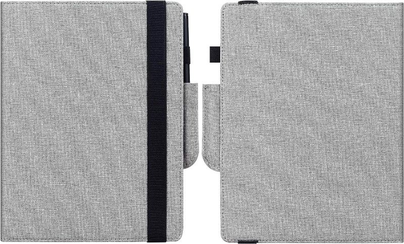 Photo 1 of KuRoKo Book Folio Case Cover with Hand Strap and Pen Holder for Remarkable 2 10.3 Inch Digital Paper 2020 Released-Grey