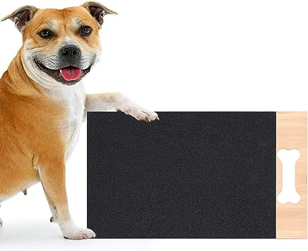 Photo 1 of  Dog Nail Scratch Pad Scratch Square Board for Small Medium Dogs, Fear Free Dog Toenail Nail File Grinder Board, Sandpaper Double Sided