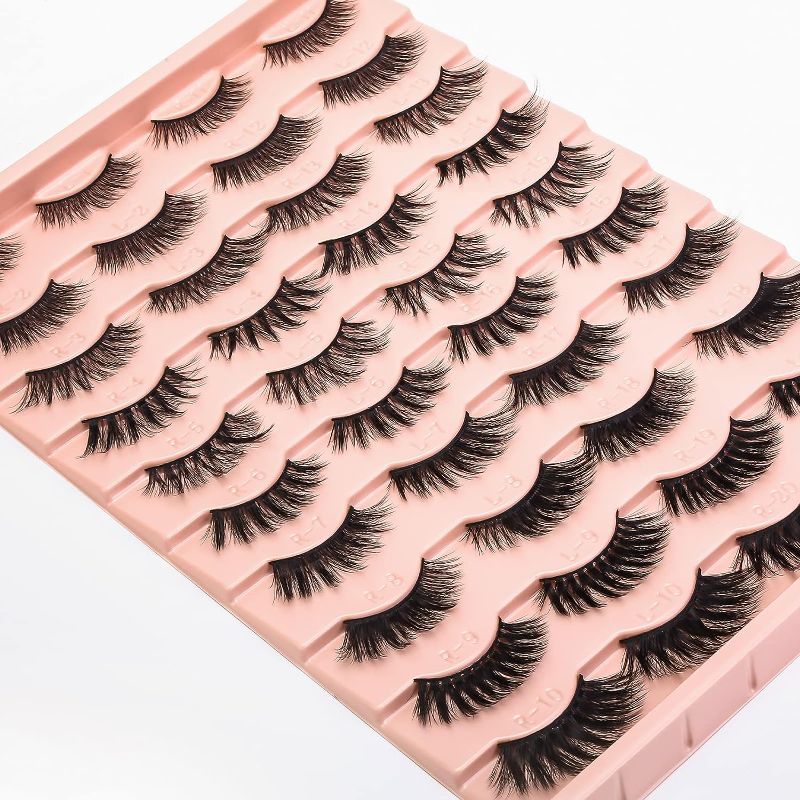 Photo 1 of 20 Pairs Wispy Mink Lashes Fluffy Eye Lashes Natural Look 4048