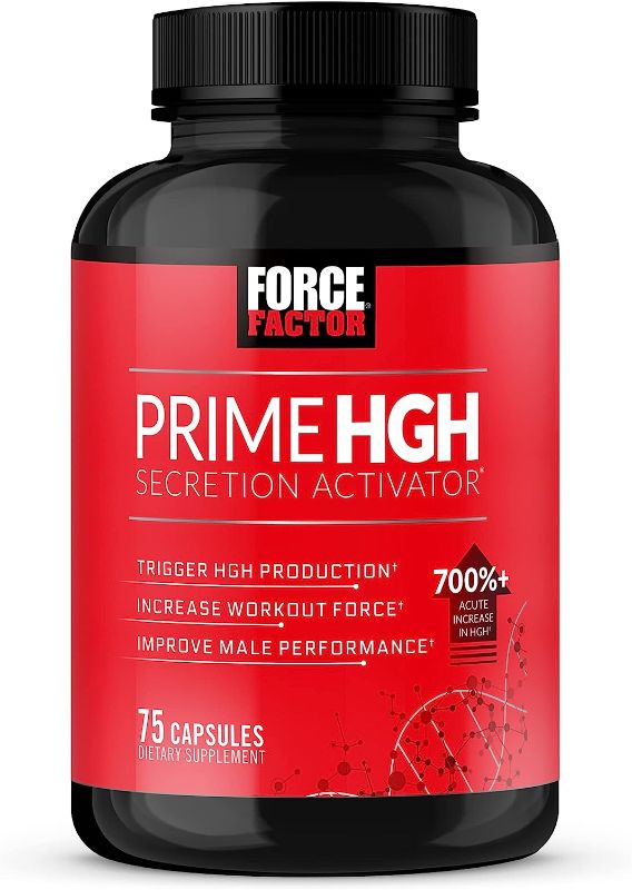 Photo 1 of Force Factor Prime HGH Secretion Activator, HGH Supplement for Men with Clinically Studied AlphaSize to Help Trigger HGH Production, Increase Workout Force, and Improve Performance, 150 Capsules EXP 10/2023